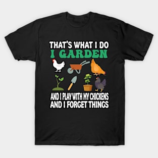 Chicken Farmer Funny Gardening Women and men T-Shirt